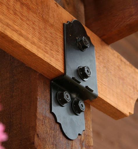 black metal post to beam brackets|decorative brackets for wood beams.